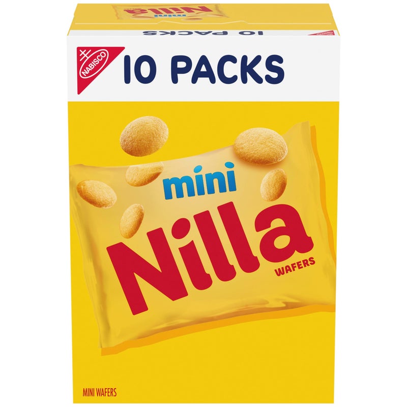 NILLA Wafers Mini Cookies, Vanilla Wafers, 10 Snack Packs - Image 1